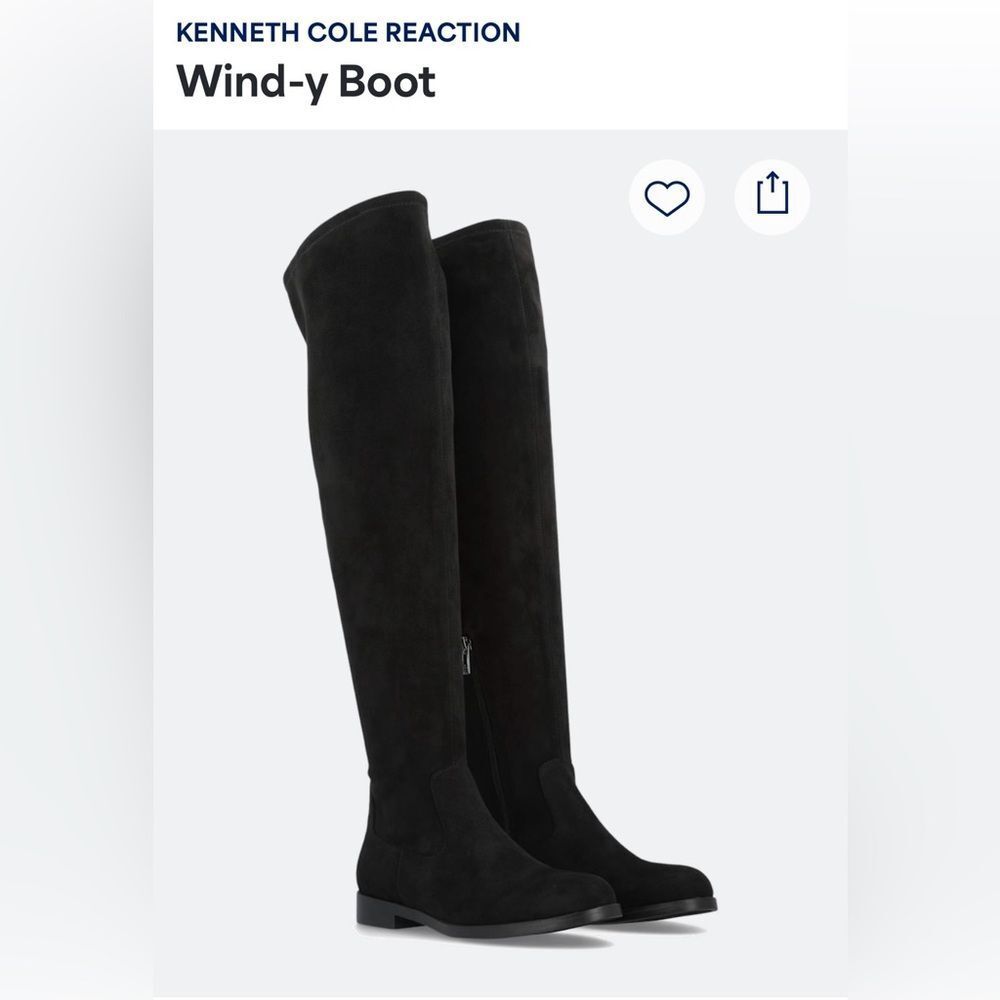 Kenneth Cole Reaction Black Over-the-Knee Boots